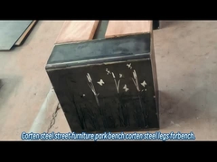 HNJBL Corten Stahl rustikal moderne Baumbank